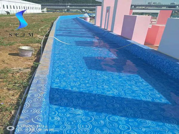 遼寧省室外漂流游泳池防水膠膜案例